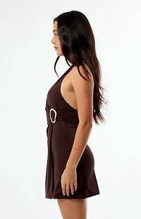 Beverly and Beck Mia Hardware Wrap Mini Dress