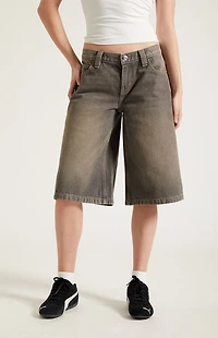 Pacsun Peyton Extreme Jorts Button Pocket Gray