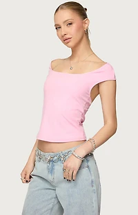Edikted Mikkey Cut Out Off Shoulder Top
