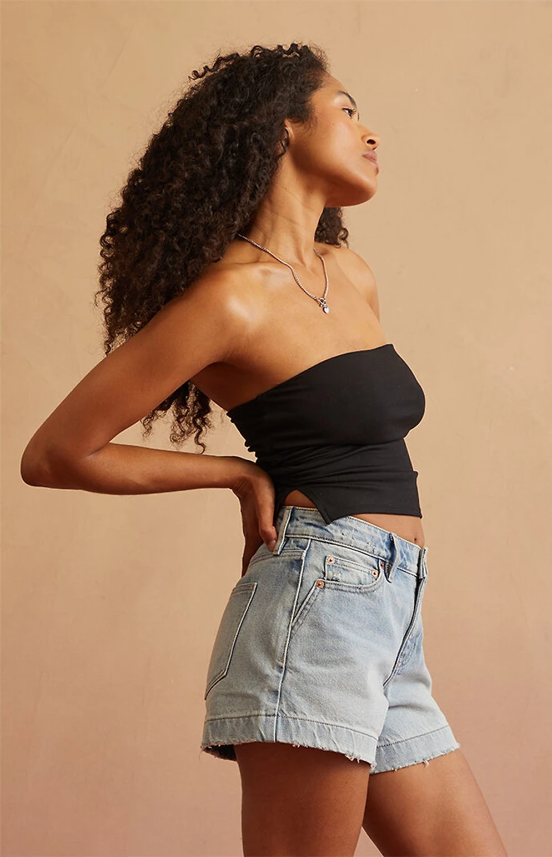 RARE DNM EDIT Light Blue A-Line Denim Mom Shorts