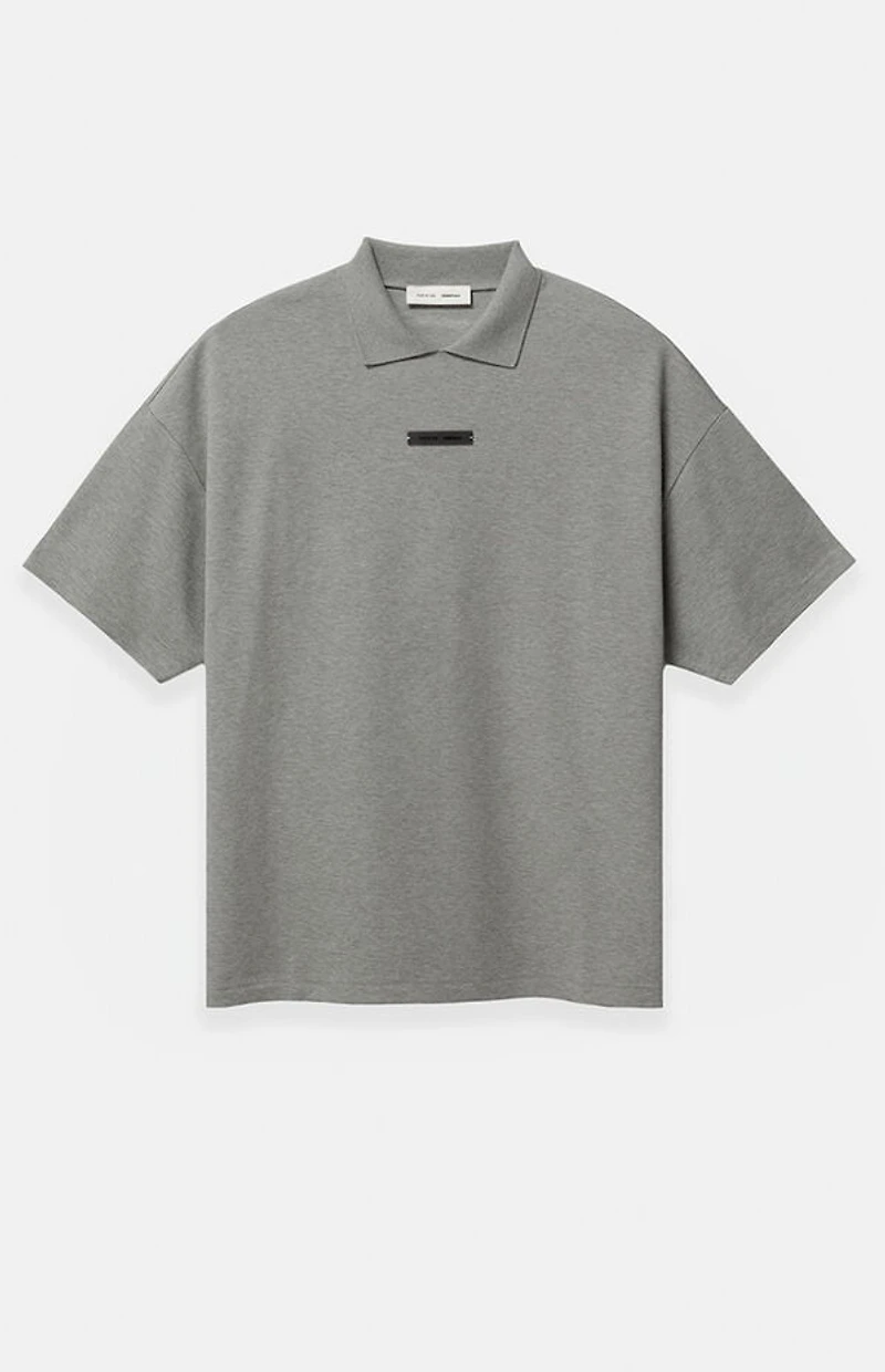 Fear of God ESSENTIALS Concrete Heather Pique Polo Shirt