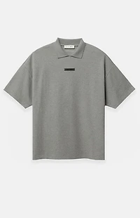 Fear of God ESSENTIALS Concrete Heather Pique Polo Shirt