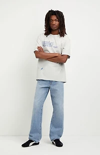 Pacsun Logan Relaxed Straight Jeans Light Blue