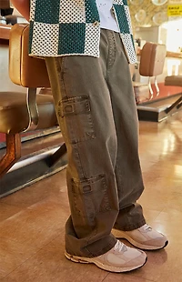 Pacsun Kids Stretch Olive E-Waist Porter Baggy Cargo Pants