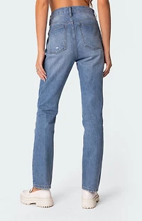 Edikted Swift High Waisted Straight Leg Jeans