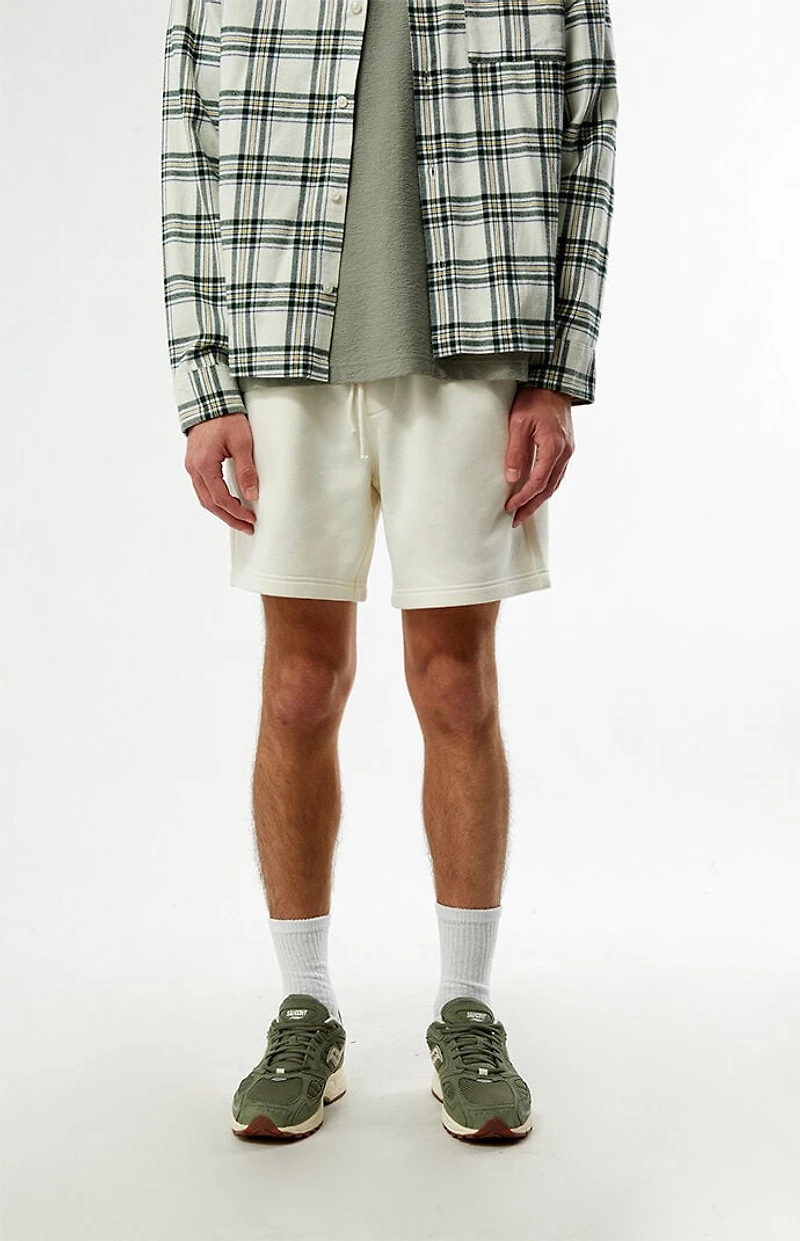 Pacsun Fleece Cream Sweat Shorts