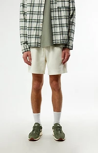 Pacsun Fleece Cream Sweat Shorts
