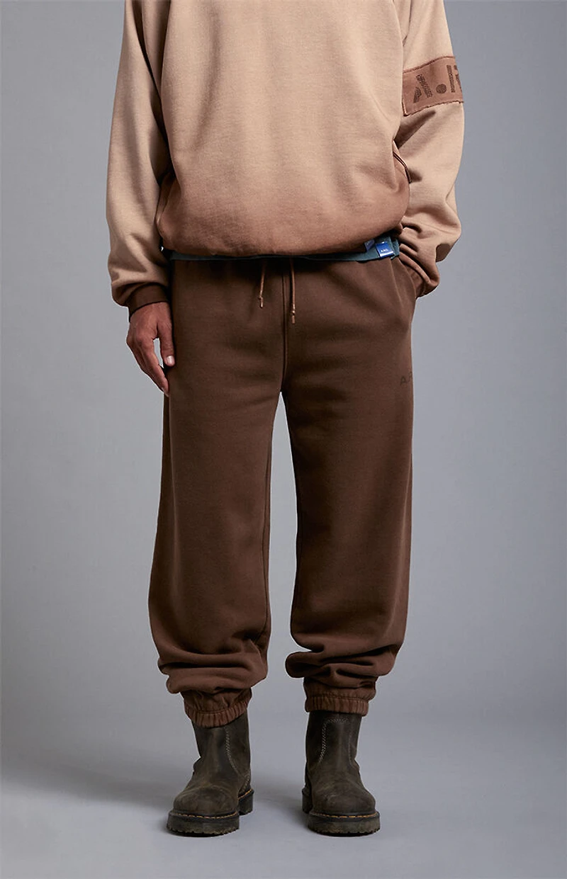 A.R.C. Brown Heavyweight Fleece Jogger Sweatpants