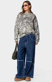 Edikted Cali Baby Camo Sweatshirt