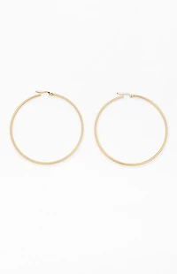 Pacsun Gold Stainless Steel Basic Hoop Earrings