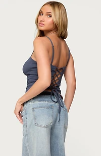 Edikted Katanya Lace Up Top