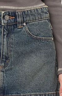 ABRAND 95 Lindsey A-Line Denim Mini Skirt