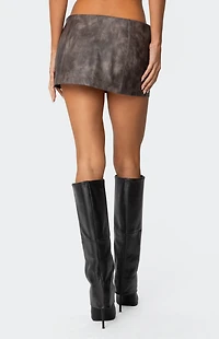 Edikted Camille Faux Leather Mini Skort