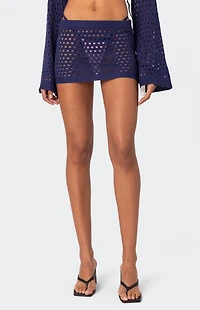 Edikted Celena Crochet Mini Skirt