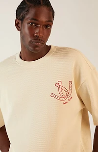 Pacsun Tan Moonlight Waffle Knit T-Shirt