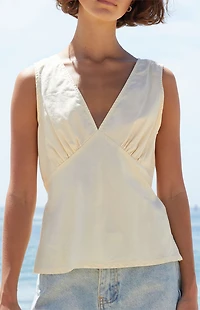 John Galt Yellow Rafaela Top