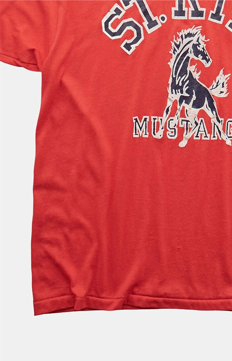 PS VINTAGE 90s St Rita Mustangs V-neck Graphic T-Shirt