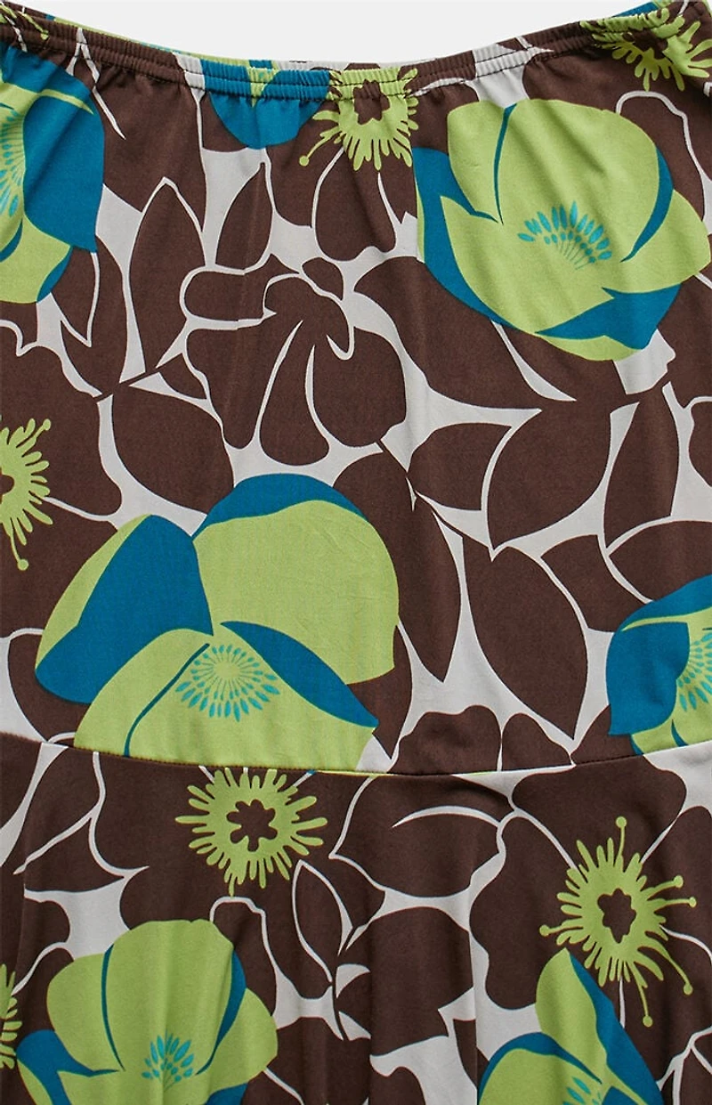 PS VINTAGE Brown 2000s Y2K Midi Skirt