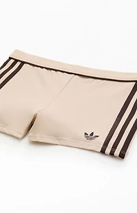 adidas Active Heather Grey 3-Stripes Biker Shorts