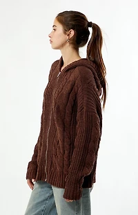 Your Favorite Dylan Zip Up Hooded Cardigan