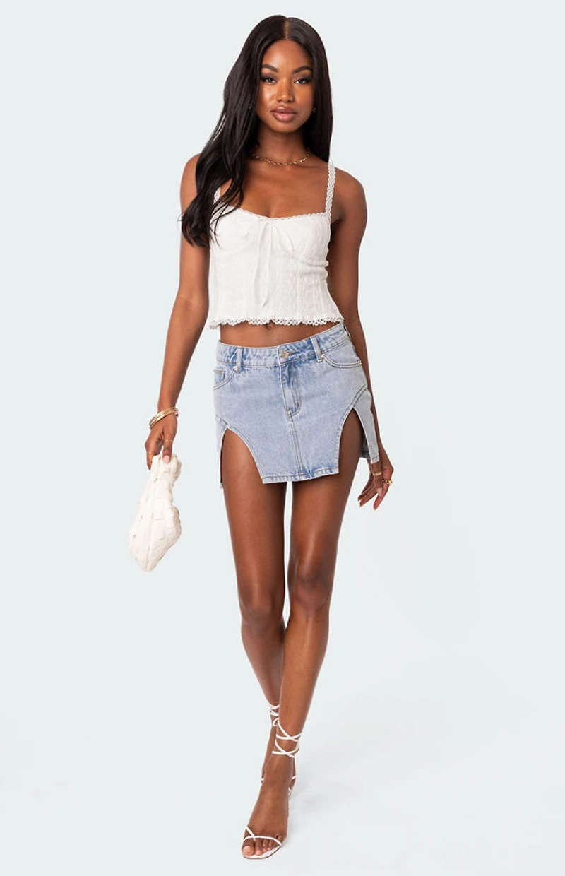 Edikted Lacey Knit Tank Top