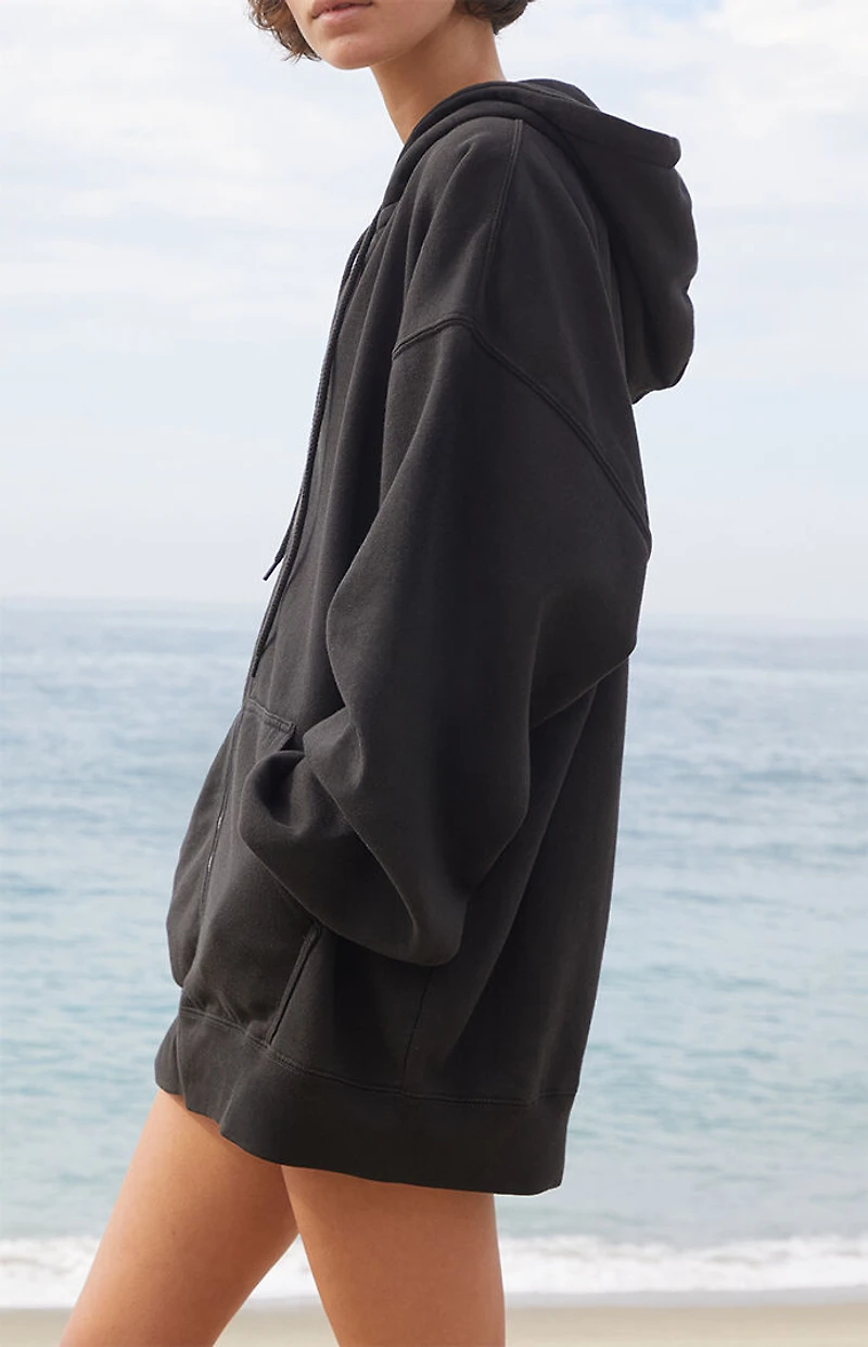 John Galt Black Full Zip Hoodie