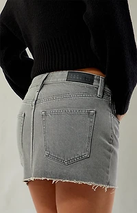 Pacsun Lara Gray Low Rise Denim Mini Skirt