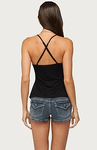 Edikted Kirstine Beaded Patch Tank Top