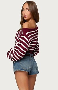 Edikted Mika Off Shoulder Oversized Sweater