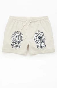 Pacsun Floral Seersucker 4.5" Swim Trunks