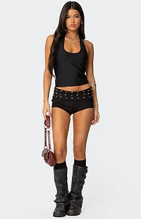 Edikted Kiana Ribbed Halter Top