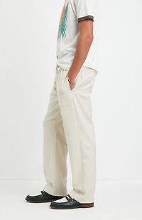 Pacsun Cream Straight Leg Linen Pants