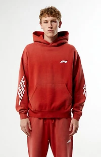 Formula 1 x Pacsun Las Vegas Washed Red Here To Race Hoodie