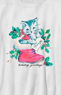 Kids Christmas Kitty T-Shirt
