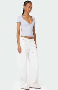 Edikted Katia V Neck Top