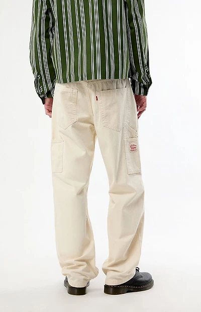 Levi's Cream 568 Loose Straight Carpenter Pants