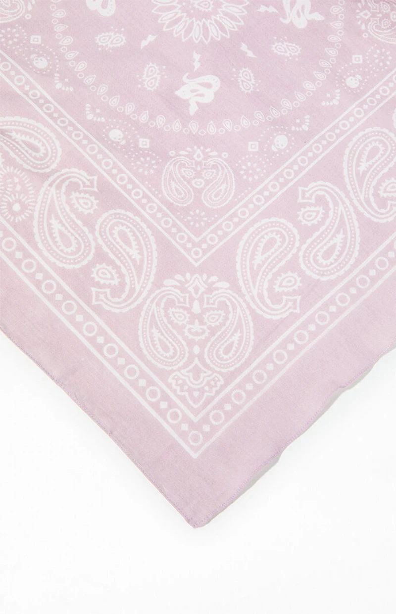 LA Hearts Purple Paisley Bandana