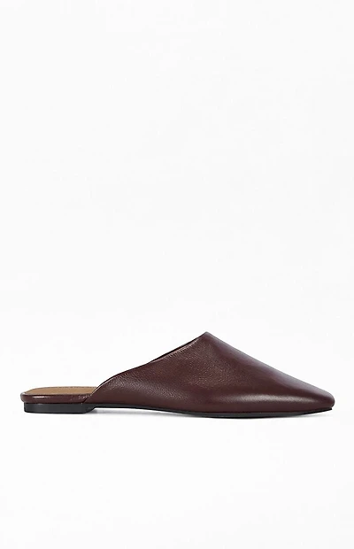 AZALEA WANG Women's Raphael Chocolate Leather Flats