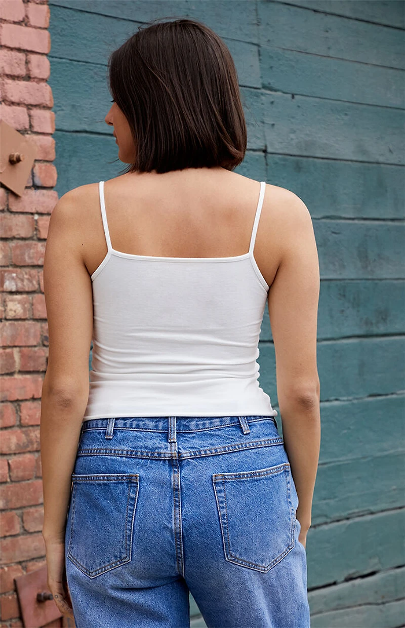 John Galt White Gina Cinch Tank Top