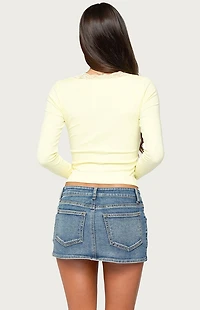 Edikted Aima Lace V-Neck Top