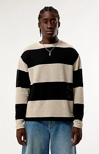 Pacsun Horizon Striped Crochet Long Sleeve T-Shirt