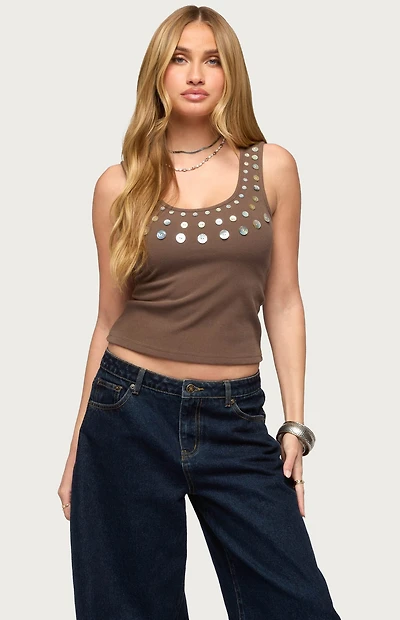 Edikted Beach Babe Scoop Tank Top
