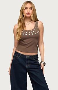 Edikted Beach Babe Scoop Tank Top