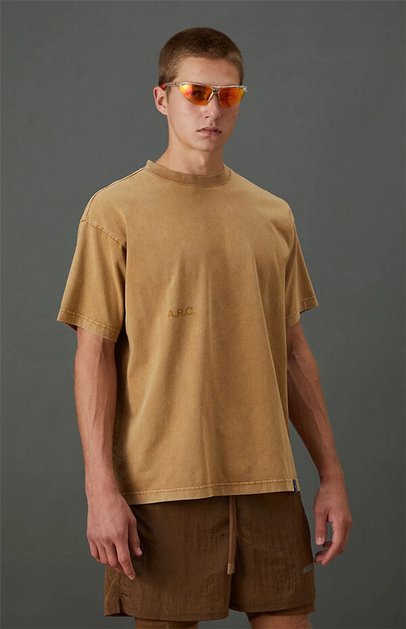 A.R.C. Light Tan Vintage Wash Heavyweight Oversized T-Shirt