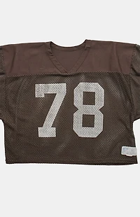 PS VINTAGE 90s 78 Mesh Russell V-neck Cropped Graphic Top