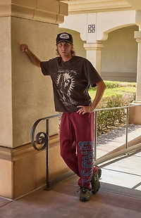 Pacsun Ghost Applique Washed Baggy Sweatpants