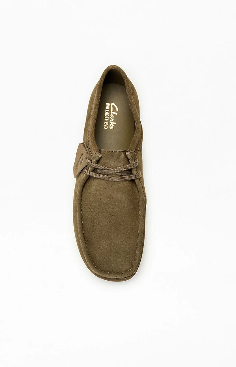 Clarks Olive Wallabee Evo Low Shoes