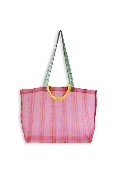 ban.do Floral Stripe Mesh Market Bag