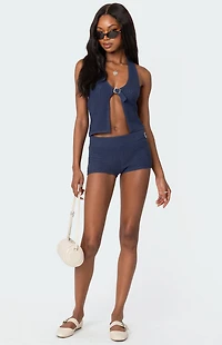 Edikted Weekender Belted Knit Halter Top
