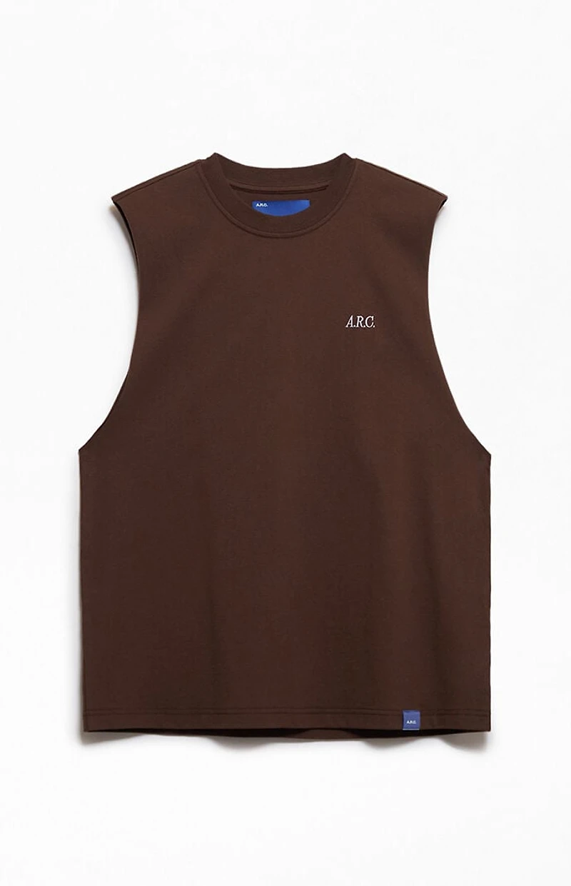 A.R.C. Brown Standard Cut Off Muscle T-Shirt